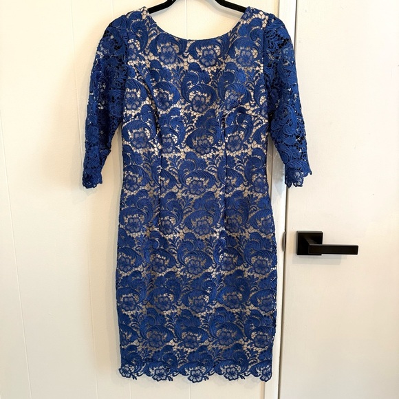 Eliza J blue lace cocktail dress size 8 - Picture 1 of 8